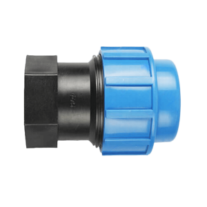 POVOTE COMPRESSION FEMALE PVC ELBOW THREADED